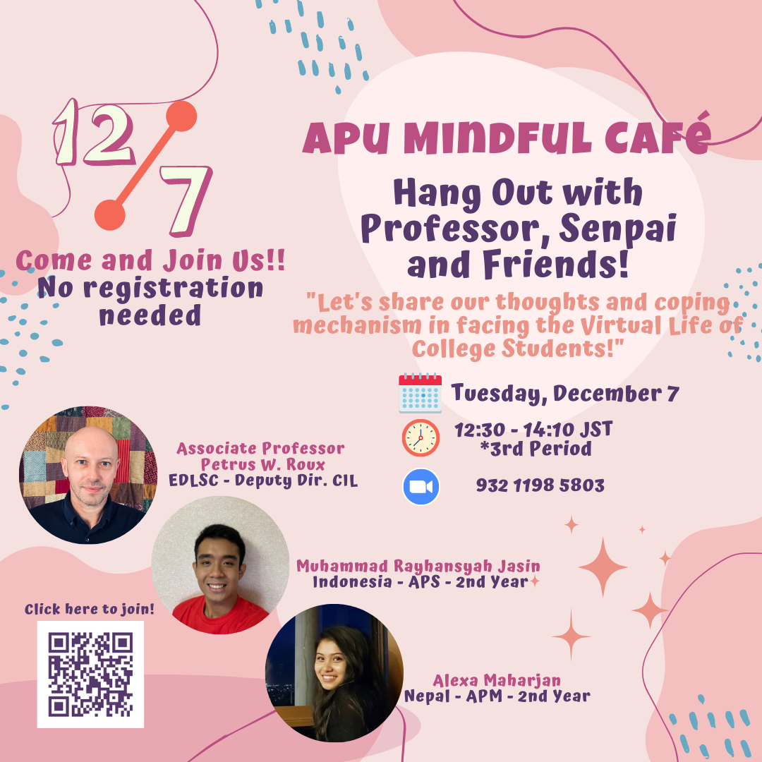 APU Mindful Café（秋セメスター）