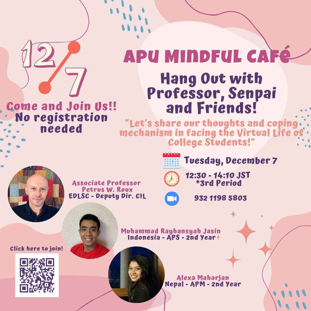 APU Mindful Café(秋セメスター)