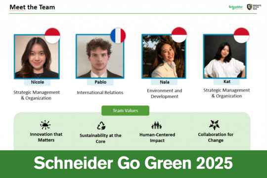 サステナビリティ領域の世界大会「Schneider Go Green 2025」でAPU生が日本初の第2位