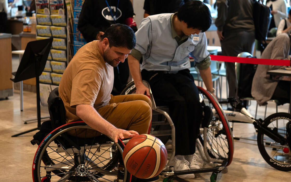 車いすバスケットの様子