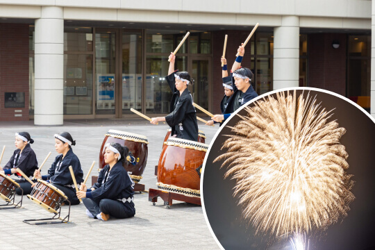 学生パフォーマンス＆打ち上げ花火