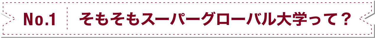 No.1 そもそもスーパーグローバル大学って？