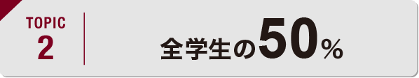 TOPIC2 全学生の50％