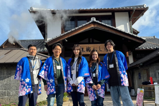 APUのゼミが鉄輪温泉でスケッチイベントを開催